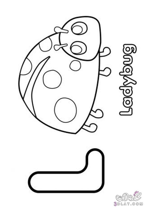 l is for ladybug coloring pages - photo #4